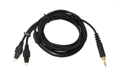 Produktbild von SYSTEM-S Audio Ersatz Kabel 2 m AUX Klinke geflochten für Sennheiser Kopfhörer HD650 HD600 HD580 HD660S HD6XX