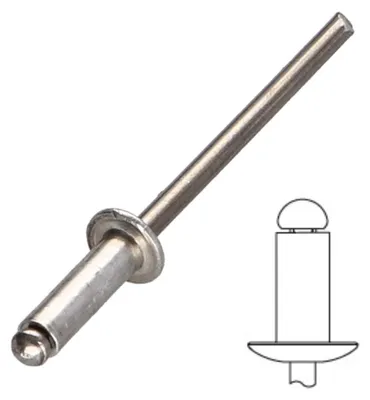 Produktbild von "Niet 3,2 x 8 Flachkopf RAL4010