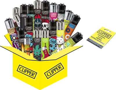 Produktbild von CLIPPER Wundertüte: 20 Feuerzeuge Micro + 9 Feuersteine - keine doppelten Motive!