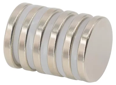 Produktbild von Scheibenmagneten 6 Stück - 6 kg Kraft, 25 mm Durchmesser
