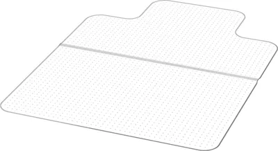 Image de SucceBuy Tapis de chaise pour moquette (1230 x 914 mm), tapis de protection du sol en PVC avec picots, idéal pour les moquettes à poils courts, permet un glissement en douceur des chaises de bureau dans le bureau à domicile