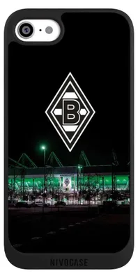 Produktbild von NIVOCASE Handyhülle für Apple iPhone SE (2020)  Hülle NIVOpure Case Schwarz Borussia Mönchengladbach Offizielles Lizenzprodukt Stadion
