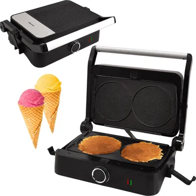 Produktbild von Syntrox Germany Multifunktionsmaker 1000W mit Eiswaffelplatten schwarz