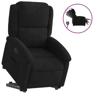 Image de Fauteuil inclinable électrique noir velours