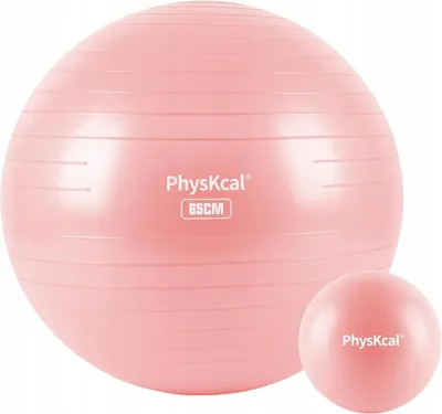 Zdjęcie produktu dla Physkcal Piłka Gimnastyczna 65Cm + Mała Piłka Do Pilatesu Różowa Fitness