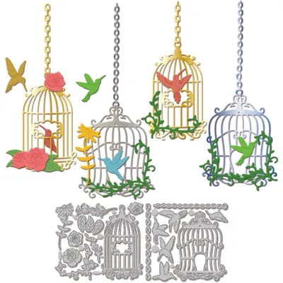 Productafbeelding van Stanzvormen voor Scrapbooking met Kolibri en Vogelmotieven, 2 Stuks