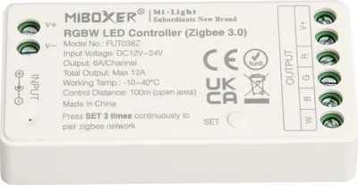 Produktbild von MiBoxer Zigbee Empfänger Controller 12/24V "12A" | Zigbee 3.0 | FUT038Z | RGBW