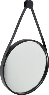 Produktbild von Fragix Triangle Spiegel Rund - Schwarz - Metallrahmen - Ø45cm