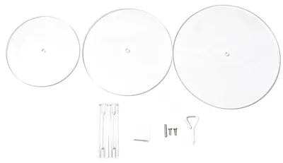 3-stufiger runder Cupcake-Ständer aus Acryl, transparent