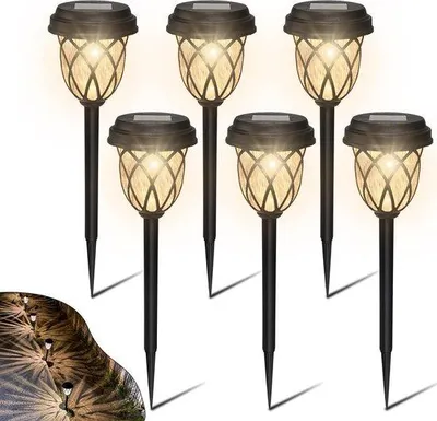 Image de Éclairage solaire de jardin, lumière blanche chaude, étanche, pour l'extérieur