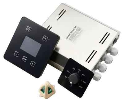 Produktbild von Infraworld Saunasteuerung Saunacontrol T4 für Verdampfer- und Saunaofen sowie 2 VITALlight-Infrarotstrahler (versenkbar)
