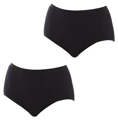 Produktbild von Q-EN 2er-Pack Damen-Bambus-Slips mit hohem Bund Q908