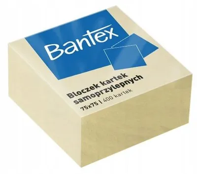 Produktbild von Bantex Haftnotizblock 75x75mm Gelb 400 Blatt