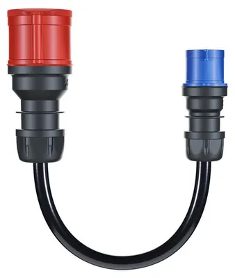 Image de adaptateur go-e Gemini flex 22 kW sur CEE bleu 16 A