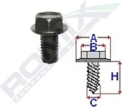 Produktbild von 5x ROMIX C60618 Schraube radseitig, Stoßfänger, motorseitig