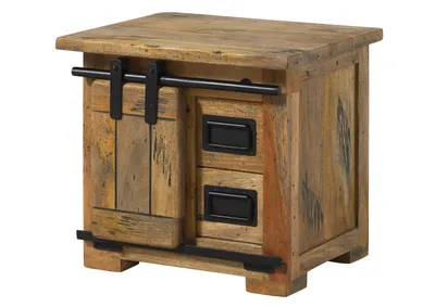 Produktbild von MASSIVMOEBEL24.DE Nachttisch Mango 50x40x45 natur lackiert RAILWAY #1012
