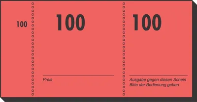 Produktbild von Nummernblock 105x50mm 1-100 VE=30x100 Blatt farbig sortiert