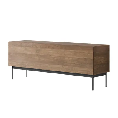 Produktbild von TV-Schrank COLGANTE, Nussbaum / schwarz, 150 cm, auf Gestell, LED-Beleuchtung