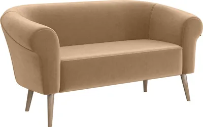 Produktbild von MEBLINI Mini Sofa 2-Sitzer für Wohnzimmer - Mini Lounge für zwei Personen - Küchensofa - Sofa Klein - EMILIA - 2 - Beige Samt