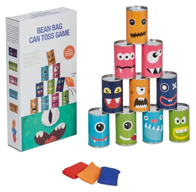 Zdjęcie produktu dla Relaxdays rzucanie puszki potwora rzucanie puszki NIEKOMPLETNE! JEDNEJ PUSZKI BRAKUJE!