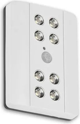 Produktbild von Briloner LED Unterbauleuchte Weiß 8 x 0,08W 40lm Tageslicht 6000K kaltweiß inkl. 3 x AAA Batterie & Bewegungsmelder