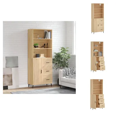 Imagen del producto de Mueble alto Sonoma en roble, 69,5 x 34 x 180 cm, material de madera, tipo aparador