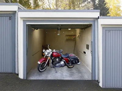 Produktbild von Garagentor Dekobild Motorrad Harley