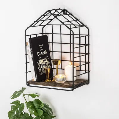Immagine prodotto di Skye Decor, Ranunculus, mensola da parete, nero, 100 % LEGNO DUREVOLE, 27 x 15 x 37 cm