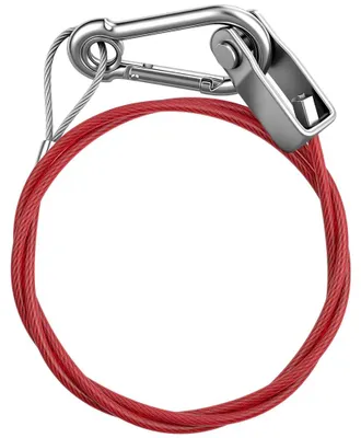 Image de Câble de remorquage pour carabine - Longueur : 1 mètre - Capacité de traction : 400 kg - Acier inoxydable