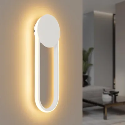 Produktbild von ZMH LED Wandleuchte Innen Wandlampe 12W Treppenhauslampe 41cm Weiß Flurlampe Modern Design 3000K Warmweiß Minimalistische Wandbeleuchtung für Schlafzimmer Wohnzimmer Flur Treppenhaus Küche