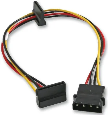 Zdjęcie produktu dla Akasa AK-CBPW01-30, 0,3 m, Molex (4-pin), SATA 15-pin, Męska, Żeńska, Czarny, Czerwony, Żółty
