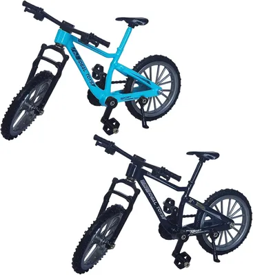 Zdjęcie produktu dla Zestaw 2 mini rowerów na palce, BMX i górski, stop metali, zabawka antystresowa