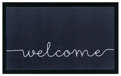 Fußmatte Cozy Welcome, Anthrazit-Creme, 45x75 cm