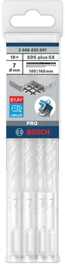 Immagine prodotto di Trapano a percussione PRO SDS plus-5X, 7 x 100 x 160 mm, 10 pz.