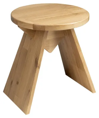 Immagine prodotto di Sgabello da bagno ASTYLE ø 36x41cm, legno massiccio rovere naturale