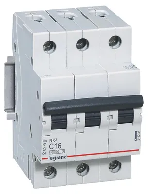 Obrázek produktu pro Legrand RX3, Miniaturní obvodový jistič, Typ C, IP20, 360 - 440 V
