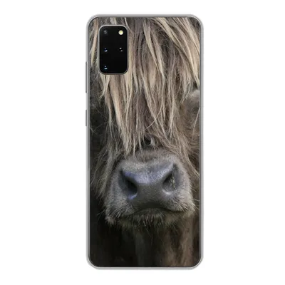 Produktbild von MuchoWow® Handyhülle Schutzhülle Hülle für Samsung Galaxy S20 Plus Schottischer Highlander - Braun - Nase Silikon Softcase Handy Hülle - Hartschale