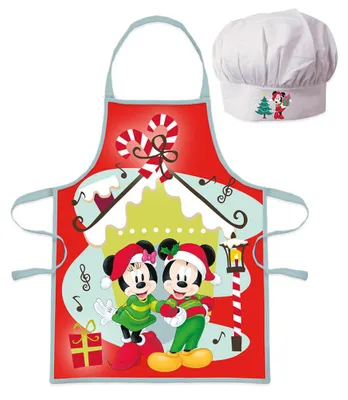 Immagine prodotto di Grembiule di Natale con cappello da chef Mickey & Minnie Mouse