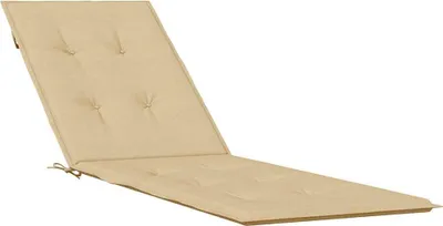 Produktbild von vidaXL Liegestuhl-Auflage Melange Beige (75+105) x 50 x 4 cm Stoff