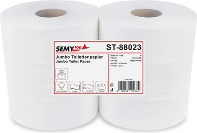 Produktbild von Jumbo Toilettenpapier SEMYtop - 2- lagig - hochweiß - 12 Rollen