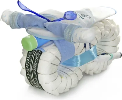 Produktbild von Windelmotorrad ROCKSTAR Windeltorte blau