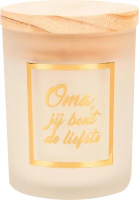 Productafbeelding van Geurkaarsje, klein, goud/wit - Oma