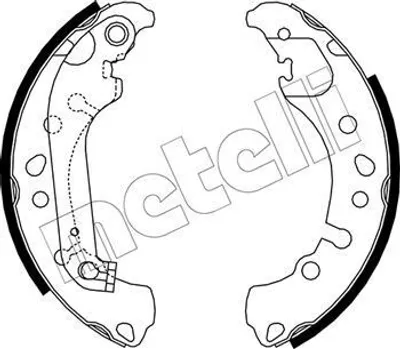 Produktbild von METELLI Bremsbackensatz Trommelbremse Hinten für FORD Fiesta Mk7 Schrägheck 203,0mm 53-0721