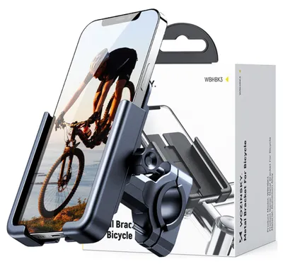 Immagine prodotto di Wozinsky porta telefono in metallo per bicicletta, scooter nero (WBHBK3)