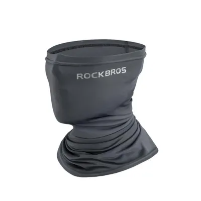Imagen del producto de ROCKBROS: Gorro tipo pasamontañas, bufanda tubular con protección UV, transpirable, de secado rápido y elástico, ideal para motociclismo, ciclismo, running, senderismo. Color: gris
