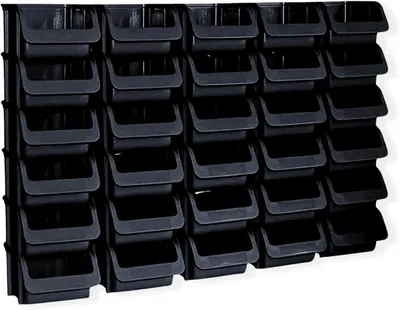 Immagine prodotto di Omgoods - Set di 30 contenitori impilabili in plastica per l'organizzazione e lo stoccaggio