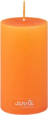 Produktbild von Sovie CANDLES Stumpenkerze in Orange Ø 50 mm x H 100 mm, Brenndauer 28 Std. - 1 Stück