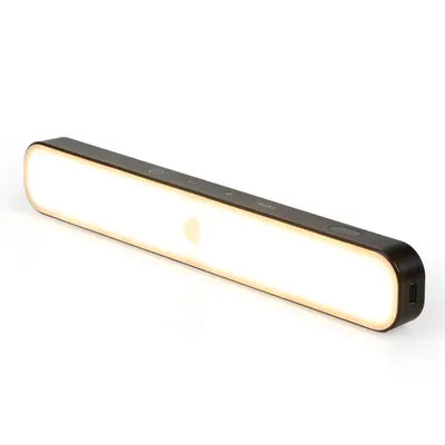 Produktbild von LED Unterbauleuchte SLL11 Schwarz 24cm – 3000K Warmweiß, Akku Schrankleuchte mit PIR Sensor, 5-stufig Dimmbar, USB-C Aufladbar