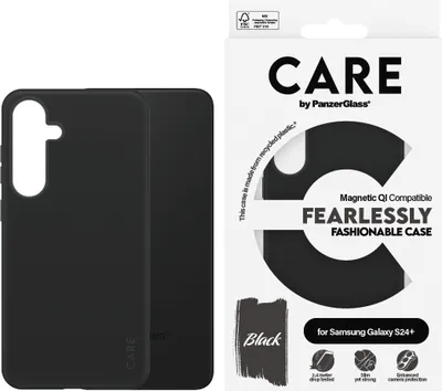 Obrázok produktu pre PanzerGlass CARE™ by ® Case Black w. Qi Compatible Samsung Galaxy S24+, Ochranný obal, Samsung, Samsung - Galaxy S24 Plus, Čierna