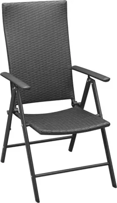 Zdjęcie produktu dla VidaXL 42796, Taras, Aluminium, Technorattan, Czarny, 550 mm, 640 mm, 1050 mm